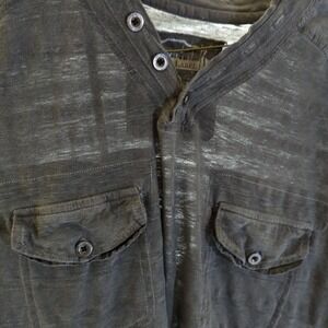 Buckle Black Label Athletic Fit T Shirt Mens Size Medium Gray Distressed Thin